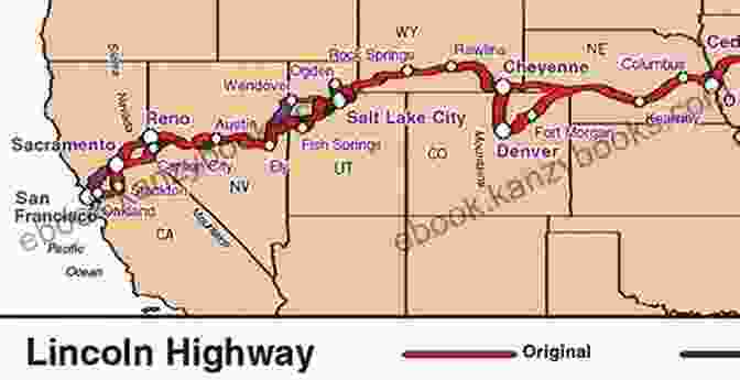 A Detailed Map Of The Lincoln Highway, Guiding Travelers On Their Journey The Complete Official Guide Of The Lincoln Highway Third Edition: Published By The Lincoln Highway Association