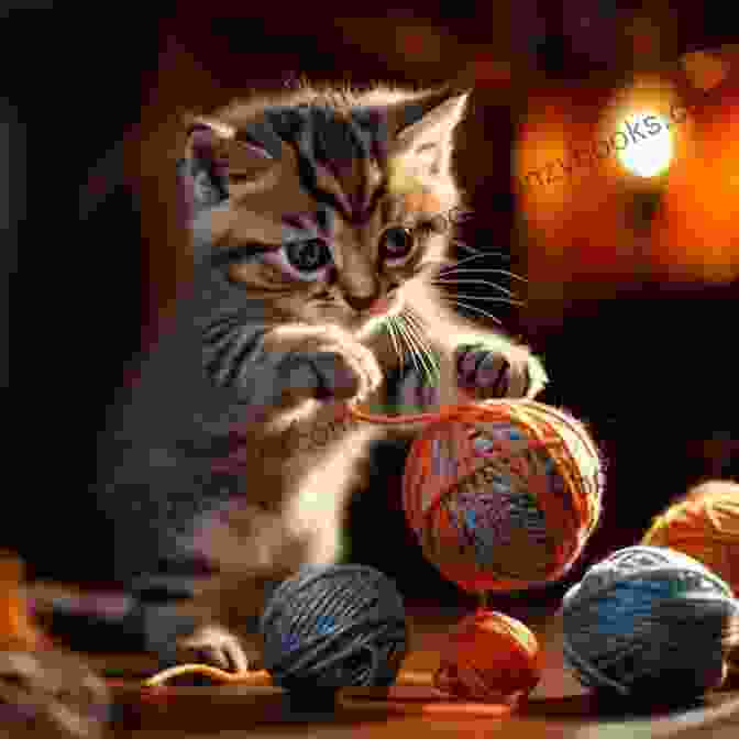 A Playful Kitten Chasing A Ball Of Yarn Cat Breeds: A Picture For People Who Like Cats Not Words