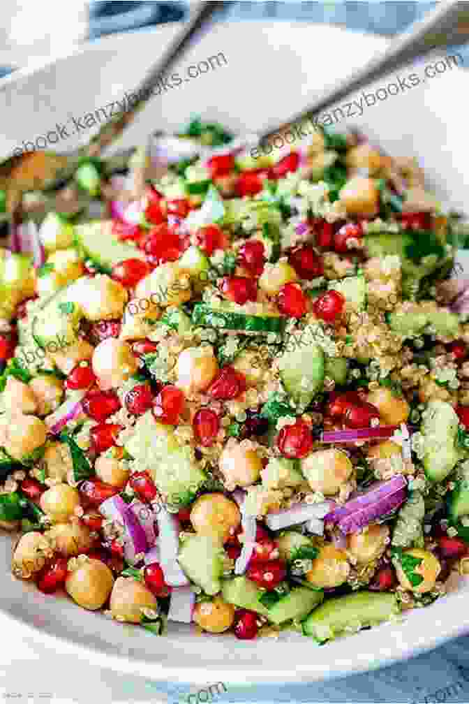 Healthy And Flavorful Quinoa And Chickpea Salad With Quinoa, Chickpeas, Vegetables, And Creamy Lemon Tahini Dressing In A Bowl Selected Mediterranean Salads: 50 Healthy And Delicious Mediterranean Salad Recipes (Mediterranean Diet Mediterranean Recipes European Food Low Cholesterol 3)