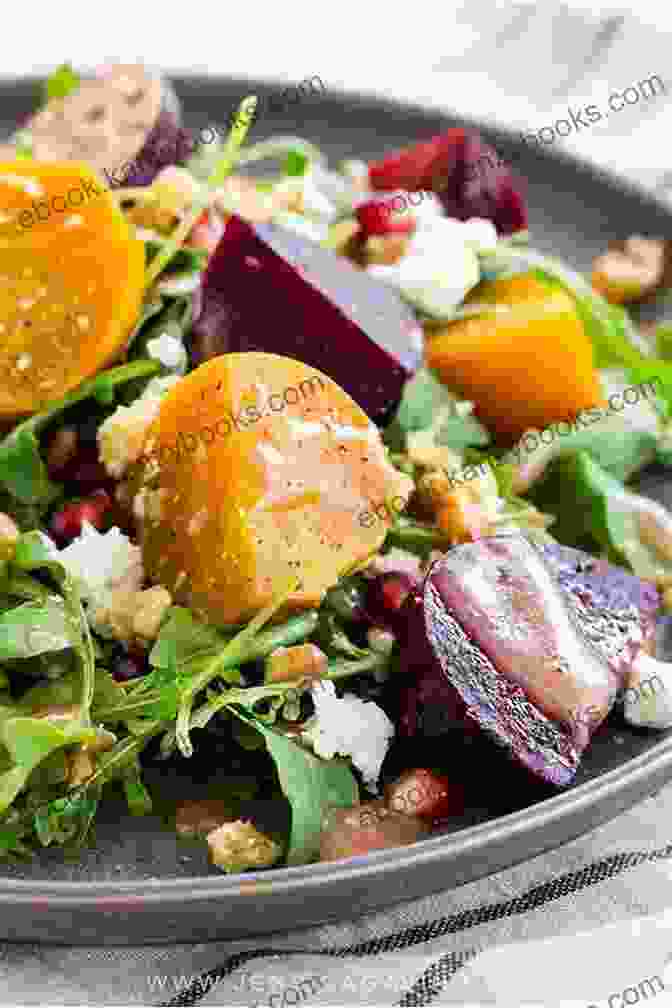 Innovative Roasted Beet And Goat Cheese Salad With Roasted Beets, Goat Cheese, Walnuts, And Honey Drizzle On A Plate Selected Mediterranean Salads: 50 Healthy And Delicious Mediterranean Salad Recipes (Mediterranean Diet Mediterranean Recipes European Food Low Cholesterol 3)